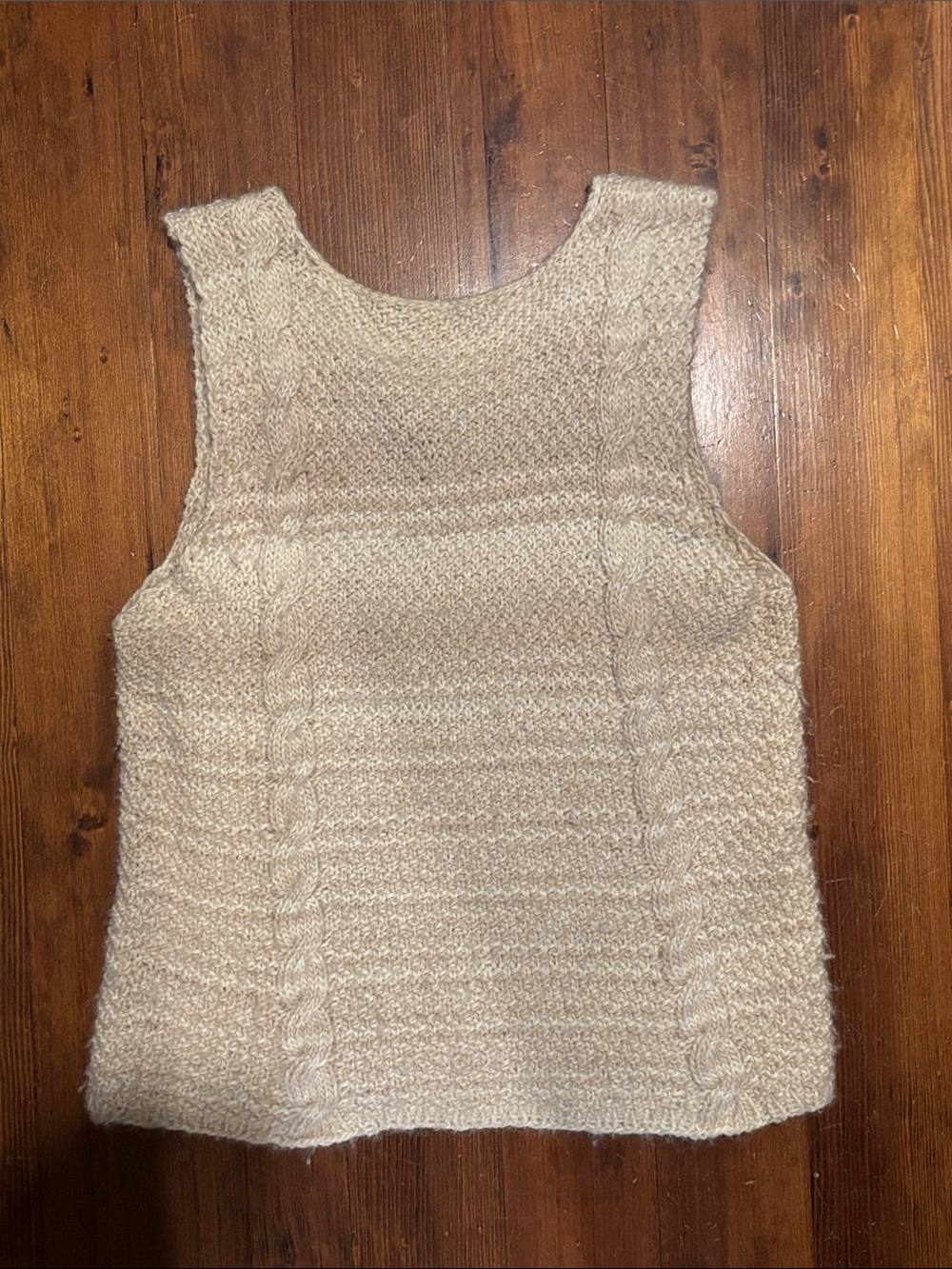 Hand knit cashmere tank